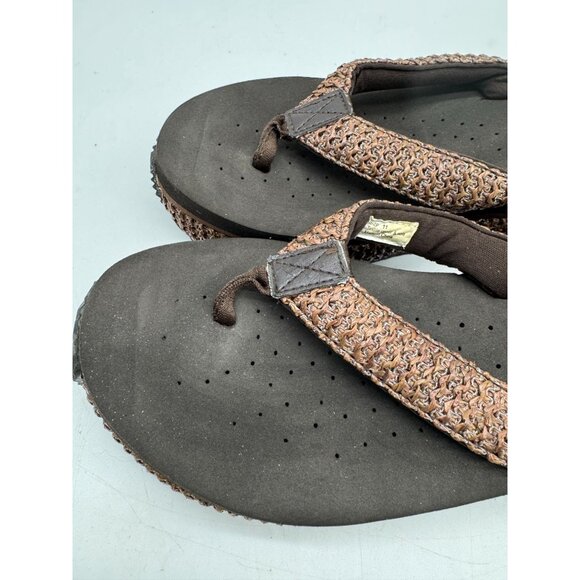 Volatile Women's Chunky Wedge Platform Flip Flop Thong Sandal Sz 11 Brown Casual - Picture 4 of 11